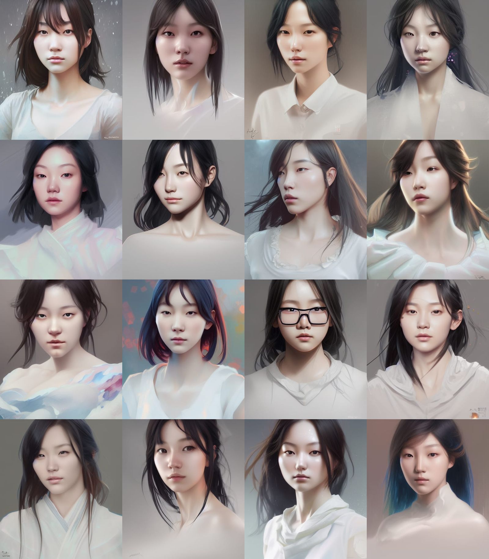 Korean Girl Portrait in Hyperrealistic Digital Art