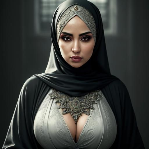 Hyperrealistic Portrait of Teacher in Hijab