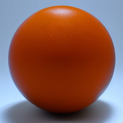 Vibrant Orange Sphere Generated by AI