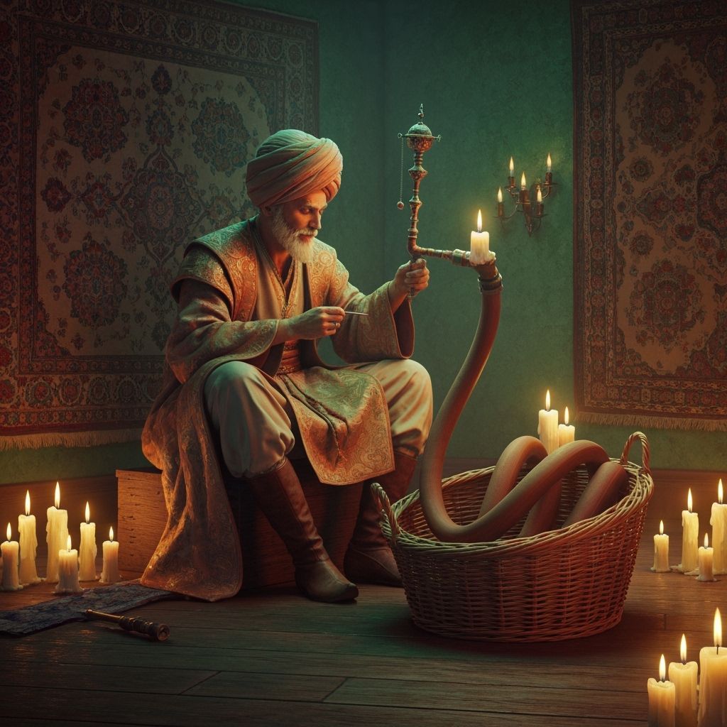 Fakir Hypnotizes Firehose in Mystical, Eerie Setting