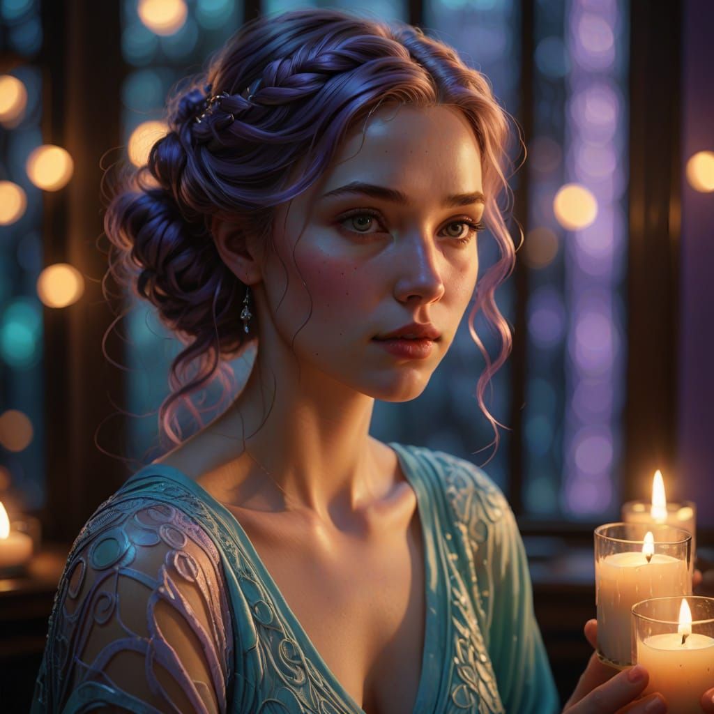 Hyper-Realistic Goddess in Ethereal Glow