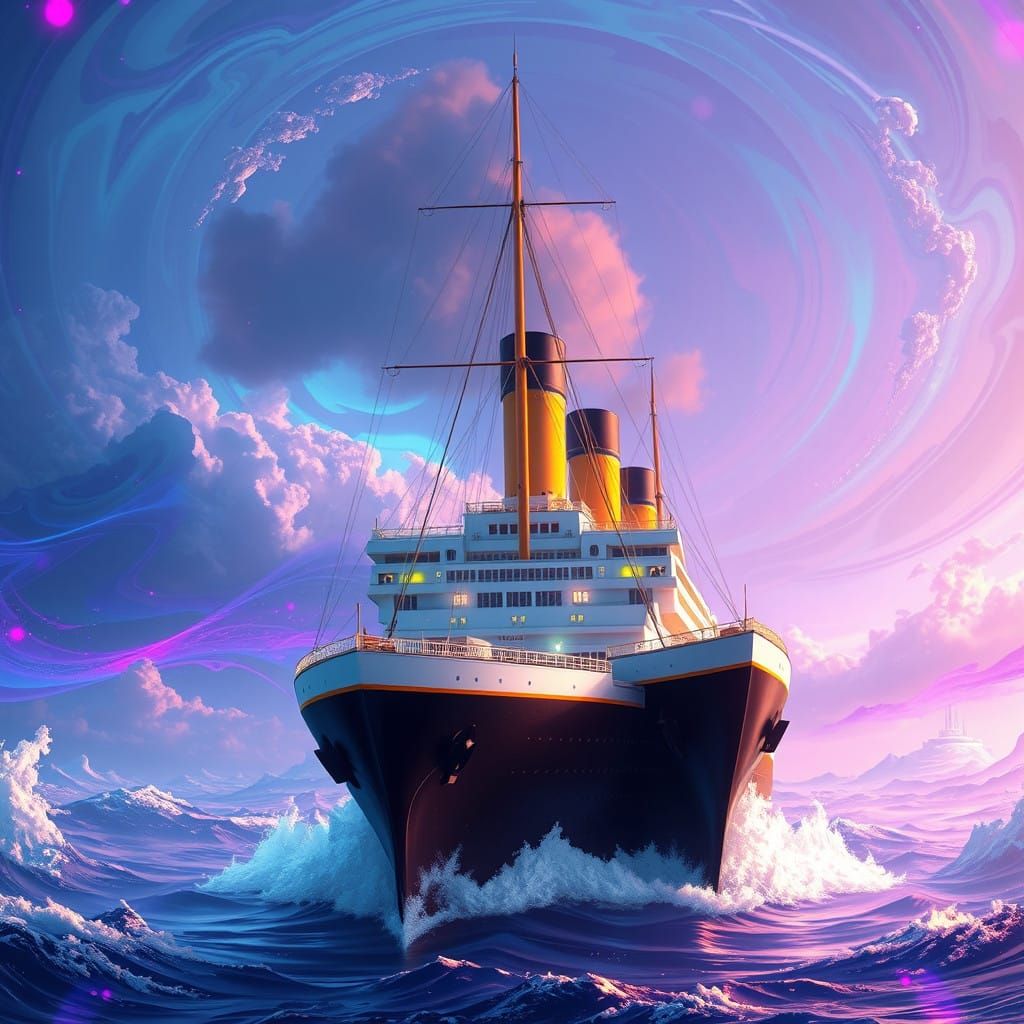 Majestic Titanic as a Fantastical, High-Fantasy Wonder