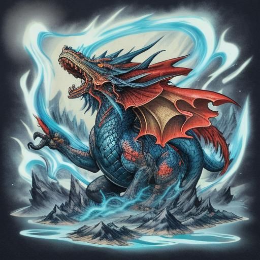 妖怪 洪海雅 Summons a Dragon in Manga Style