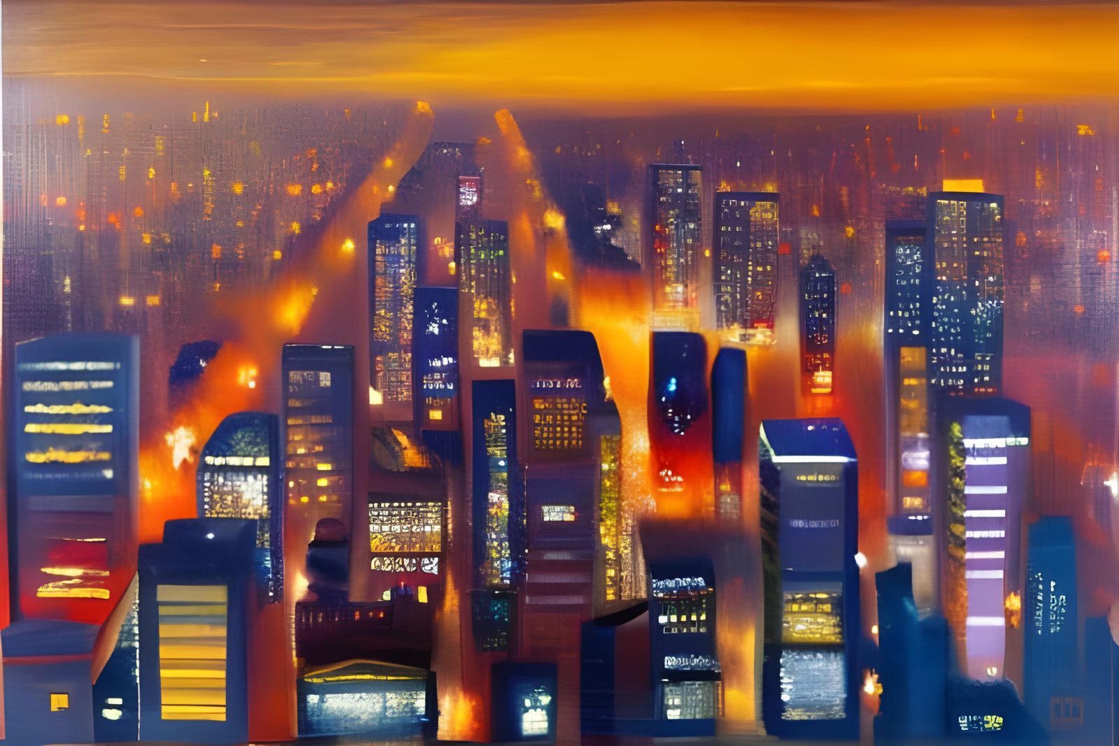 Another metropolis at night from above.