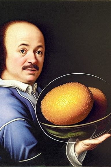 Mannerist Portrait of Man Juggling Scotch Eggs