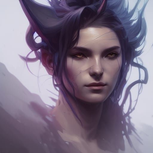 Demon Slayer Portrait in Hyperdetailed Digital Art Style