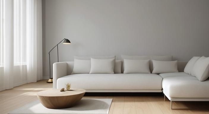 Serene Person in Minimalist Room: Digital Art