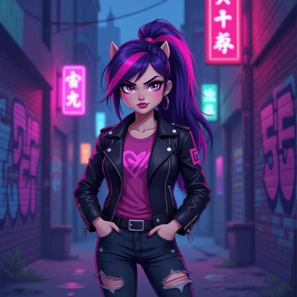 Equestria Girls Twilight Sparkle Punk Rock Style