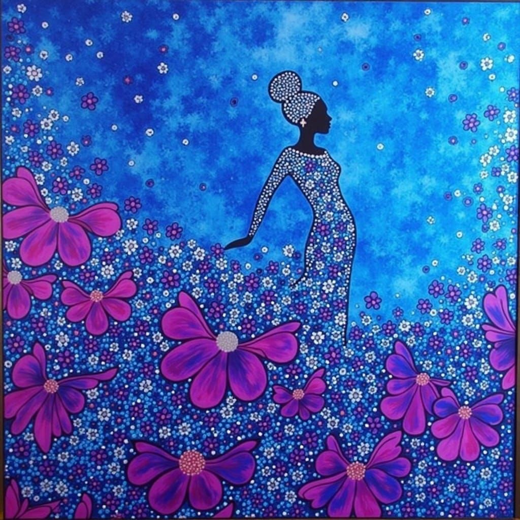 Glamorous Dancer Adorned in Haute-Couture and Jewels