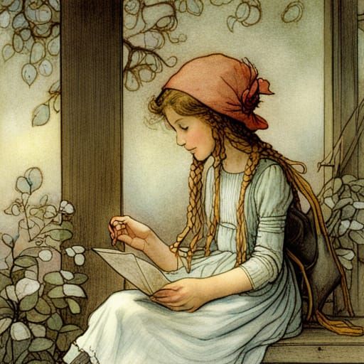 Nostalgic Illustration in Classic Children's Book Style