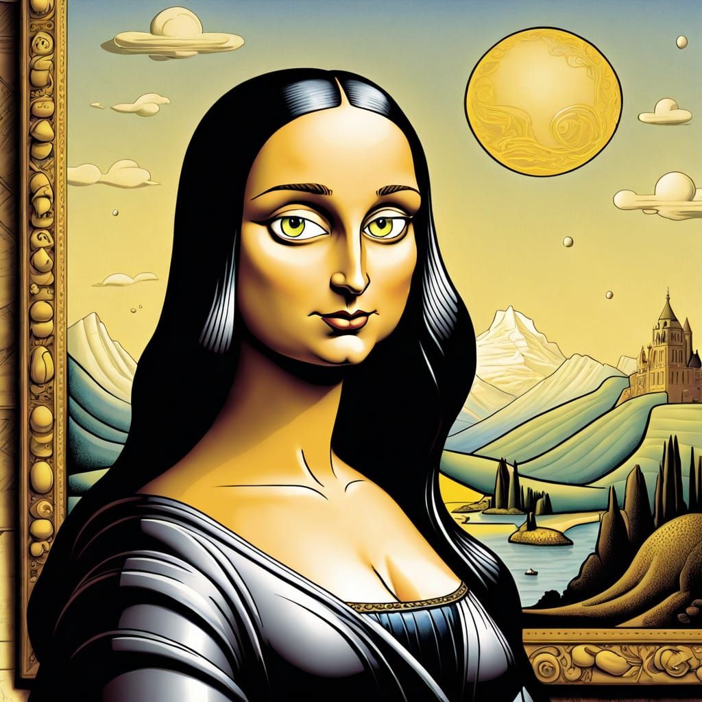 Surreal Cartoon Portrait in the Style of Harvey Kurtzman