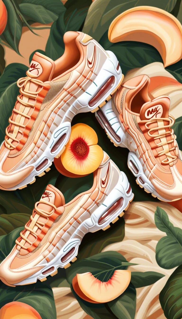 Air Max 95 Peach Cream as Oil Painting