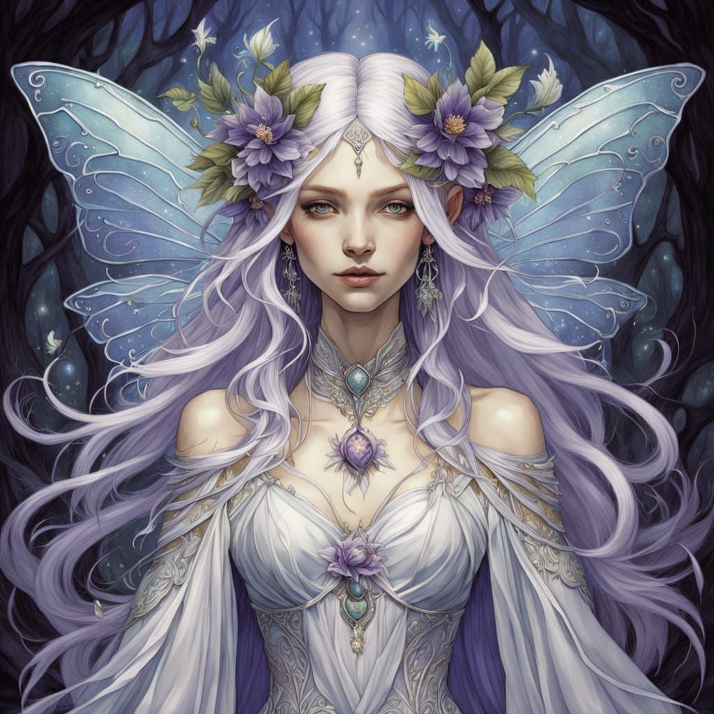 Enchanting Feywild Sorceress in Ethereal Beauty