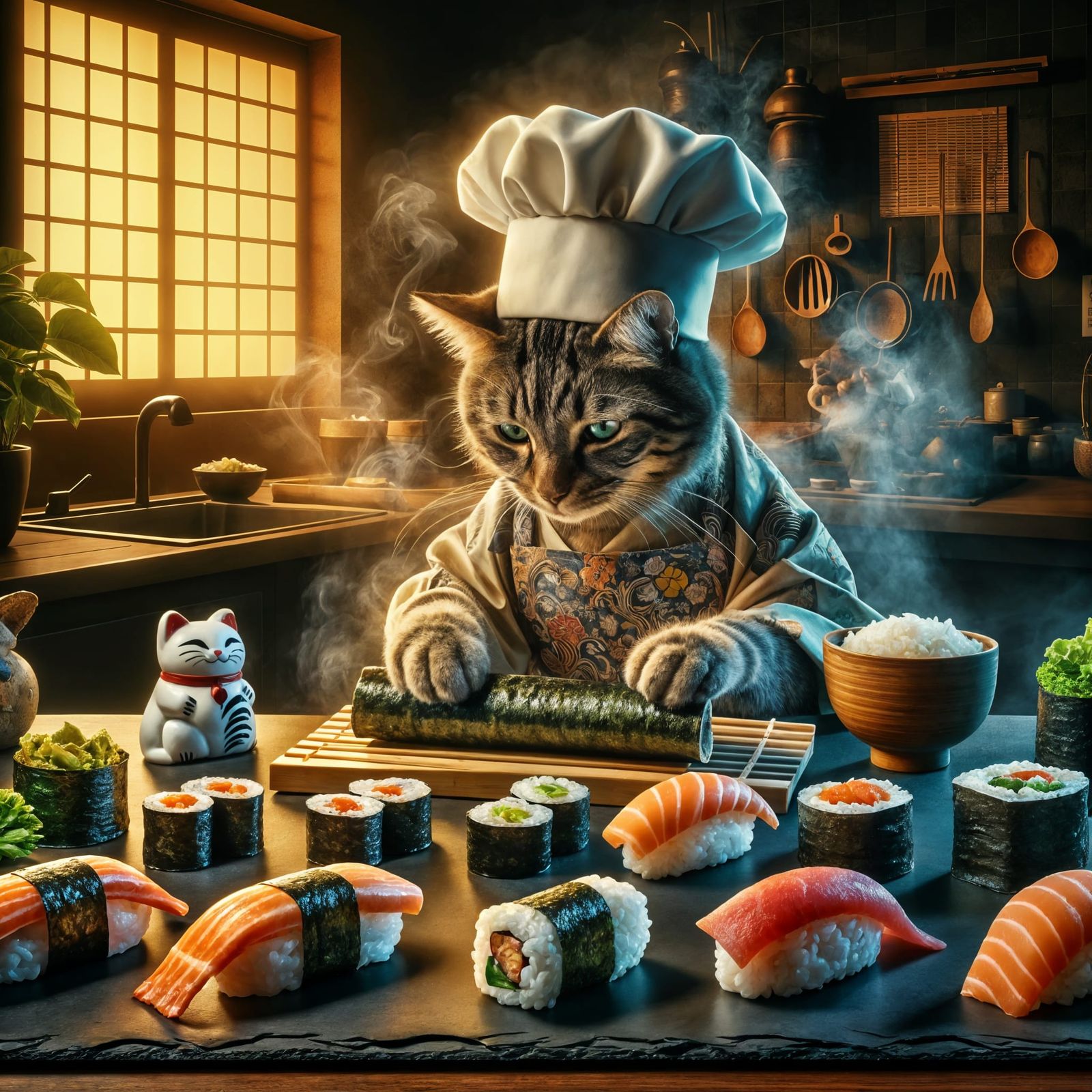 Sushi Master Cat