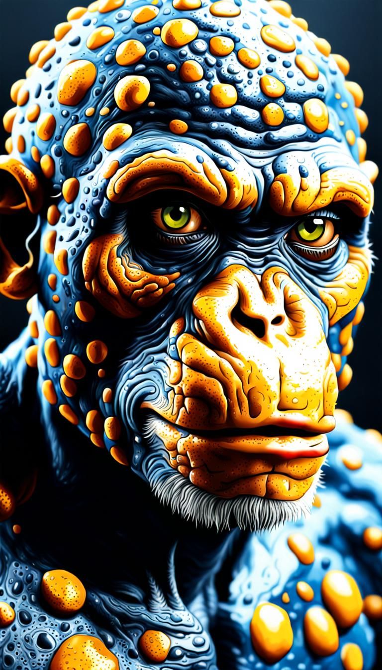 Realistic Monkeypox Cell Structure Close Up