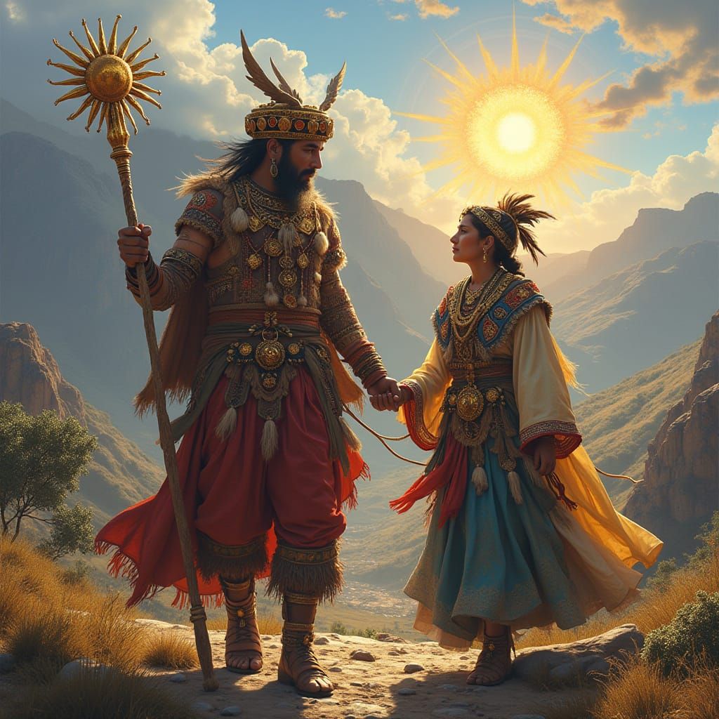 Manco Cápac and Mama Ocllo: Divine Emergence