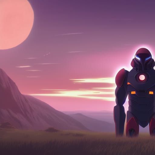 Geth Juggernaut Yaoi in Anime Key Visual Style