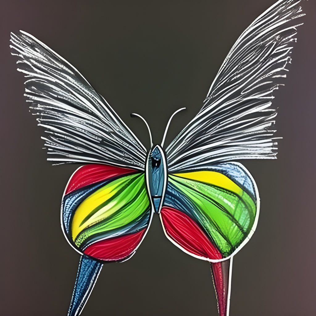 Vibrant Butterfly Trapped in a Desert Cactus