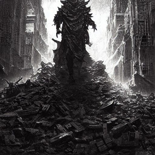 Horror Lego Stomper in Doré Style