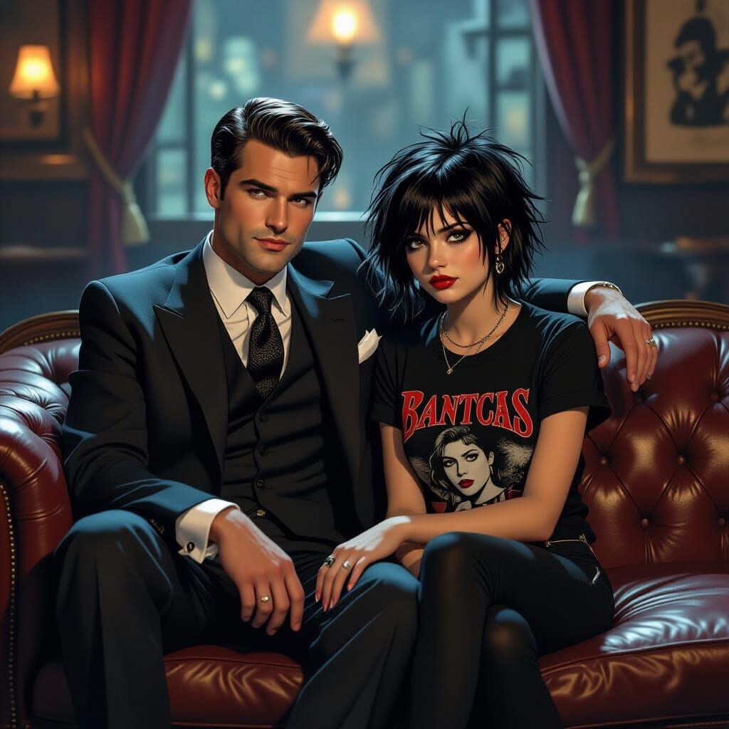 Speakeasy Gent Meets Emo Girl: Film Noir Aesthetic