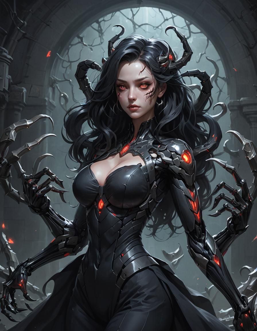 Mammoth Spider Hybrid with Webs