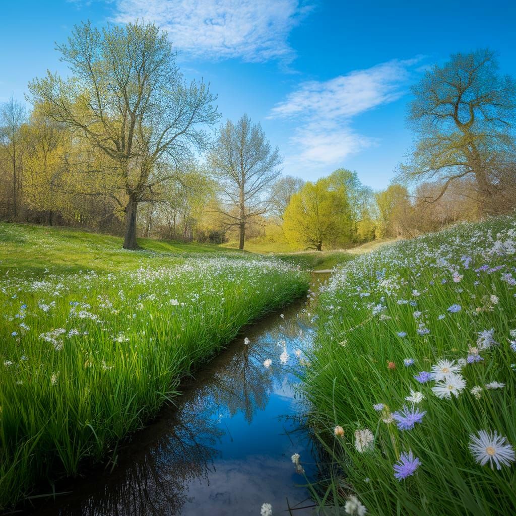 a spring landscape