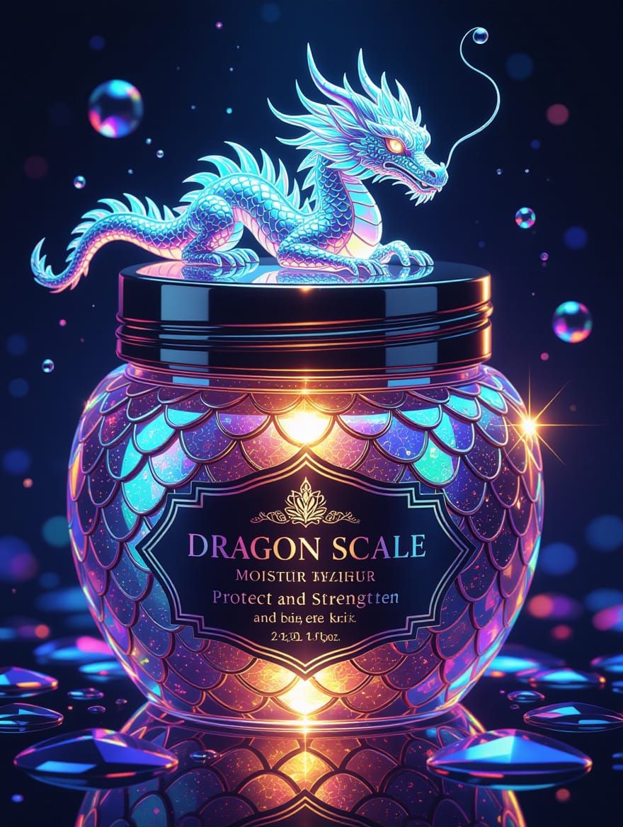 Glowing Dragon Scale Moisturizer in Shimmering Jar