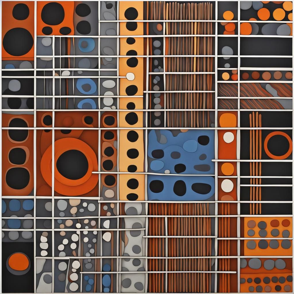 Abstract Organic Geometry Matte Painting