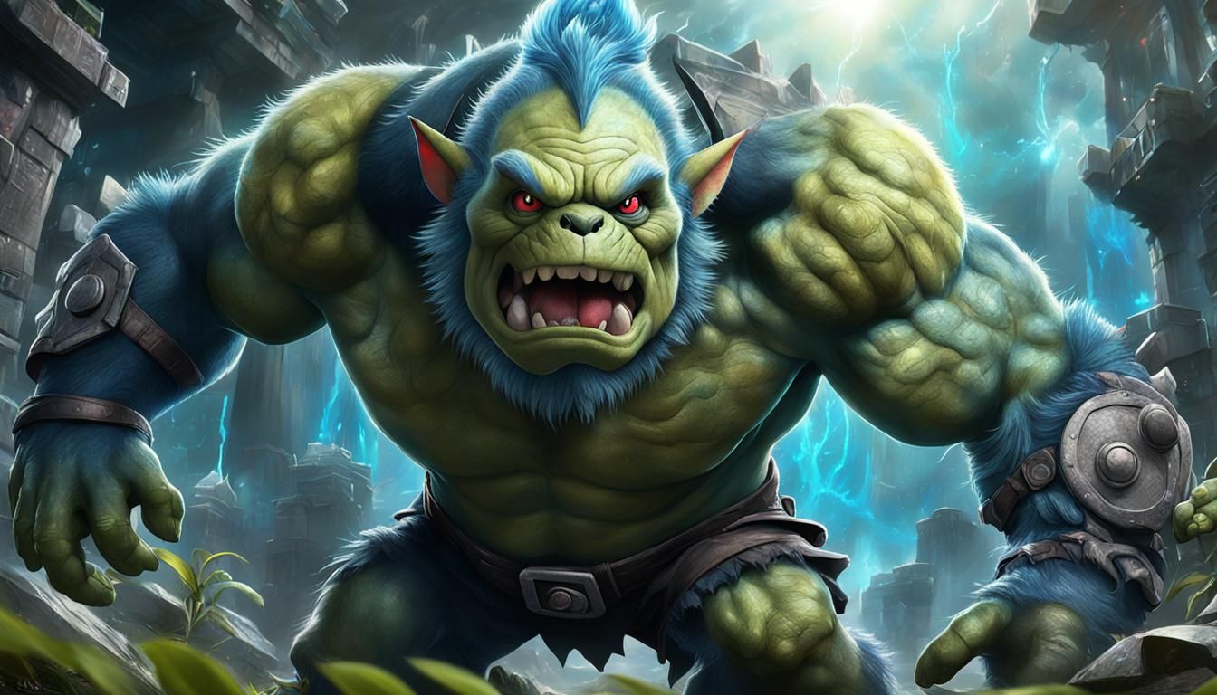 Pokemon Orc in Hyperrealistic Cinematic Style