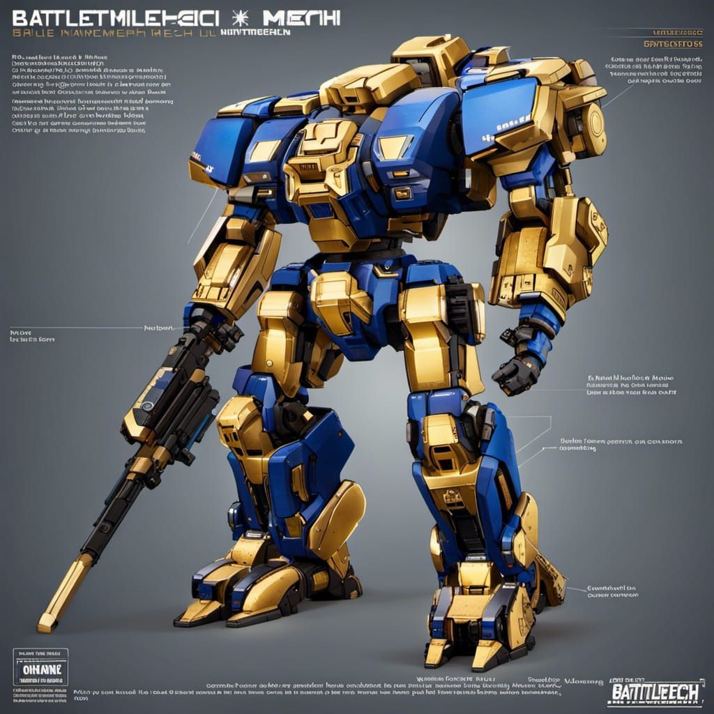 Battletech Mech with Hunter Killer Cannon in 3D
