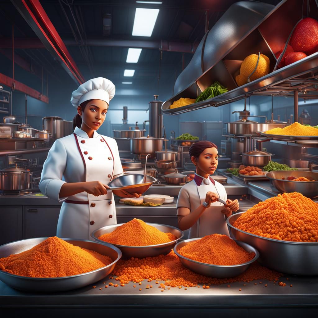 Food Safety Poster in Detailed Matte Painting Style