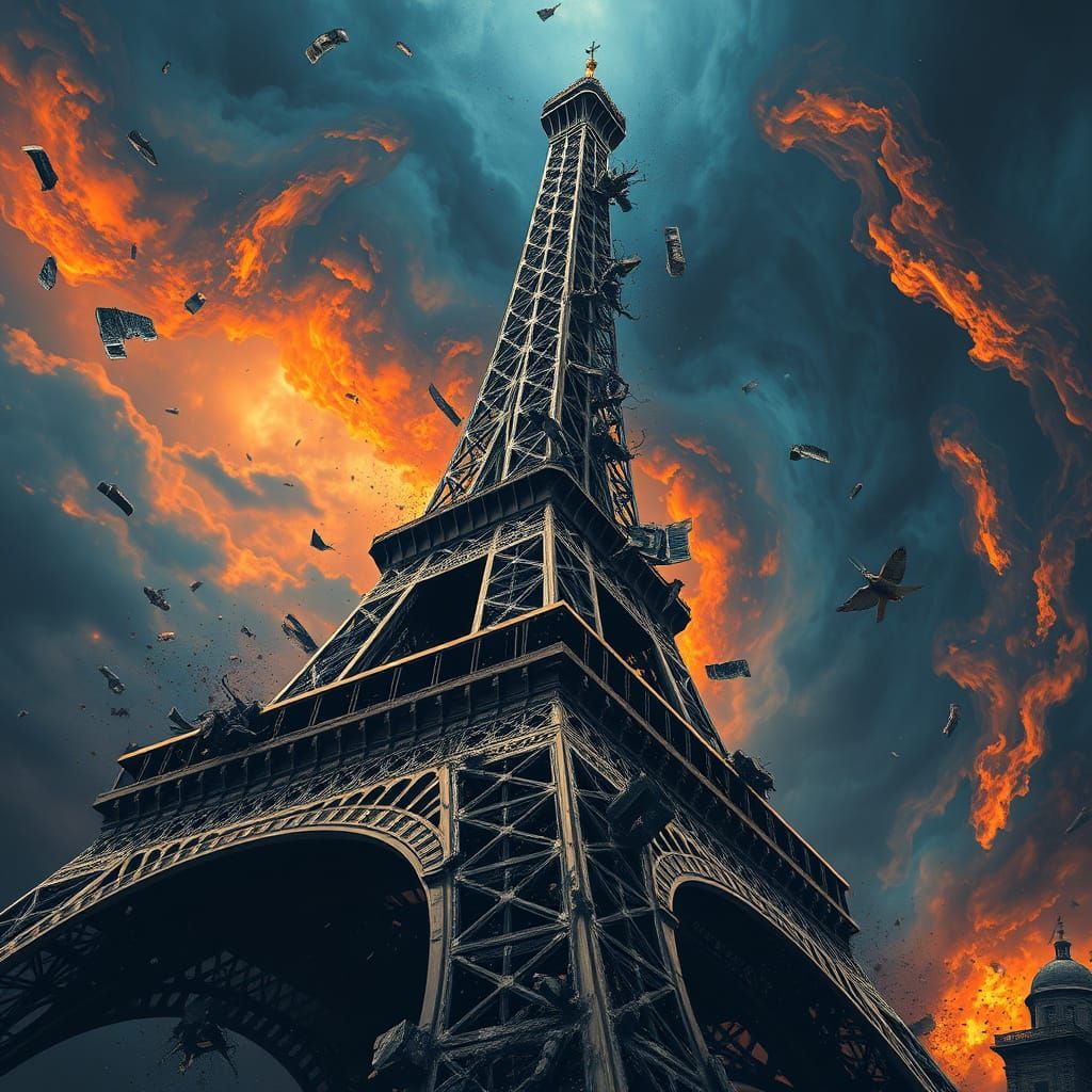 Eiffel Tower Unravels in Catastrophic Collapse