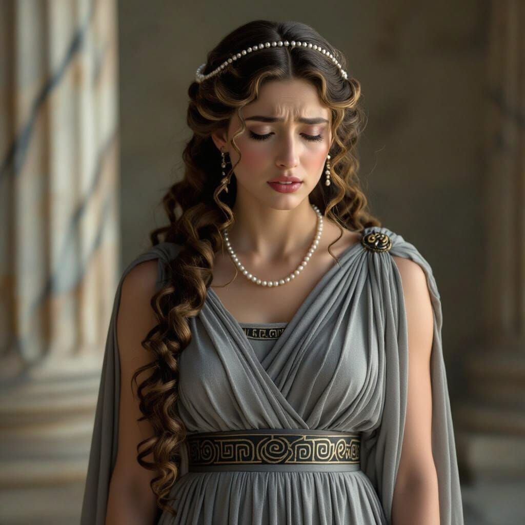 Goddess Ania Weeping, Inspired by Gustave Doré