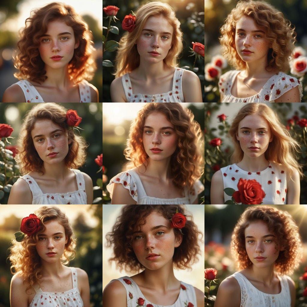 Photorealistic Portrait of British Woman in Sundress