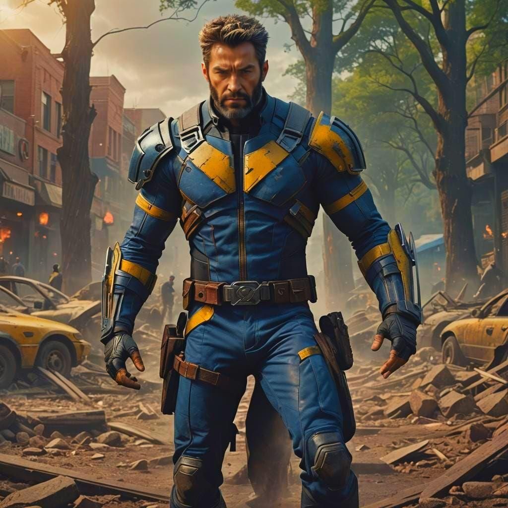 Logan in X-Men Uniform: Digital Matte Painting