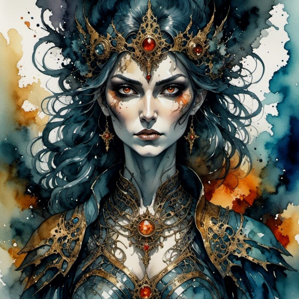 Surreal Dreamscape in Water Ink Colors