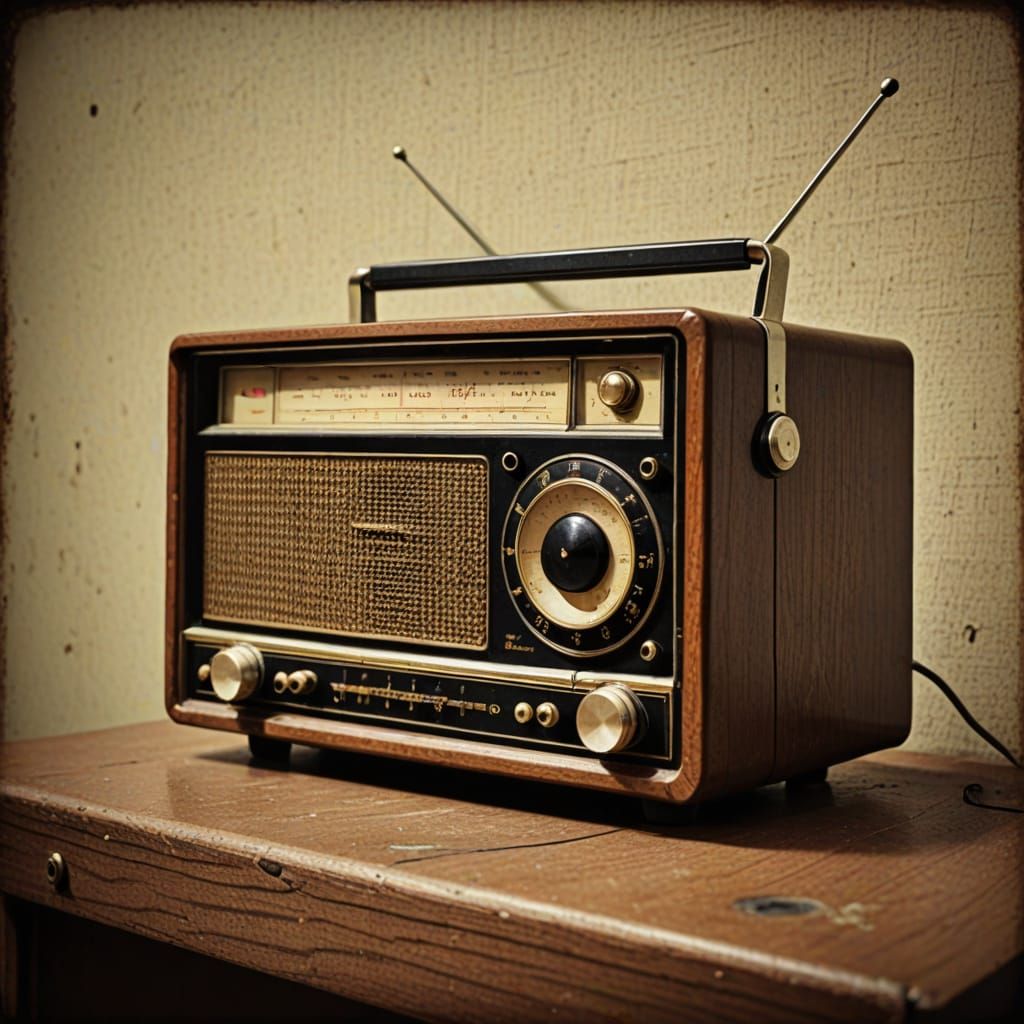 Antique Radio Broadcasts in a Retro Setting