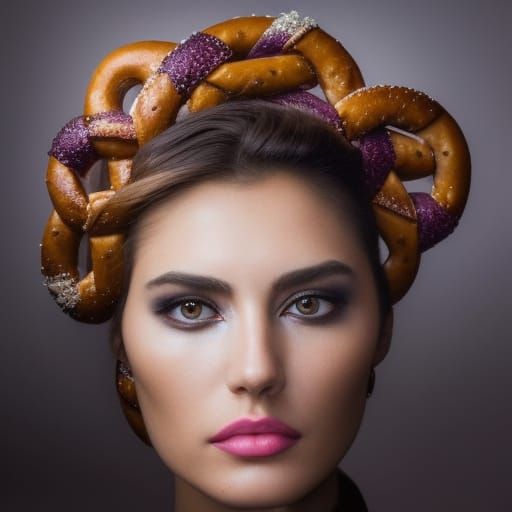 artistic pretzel head gear