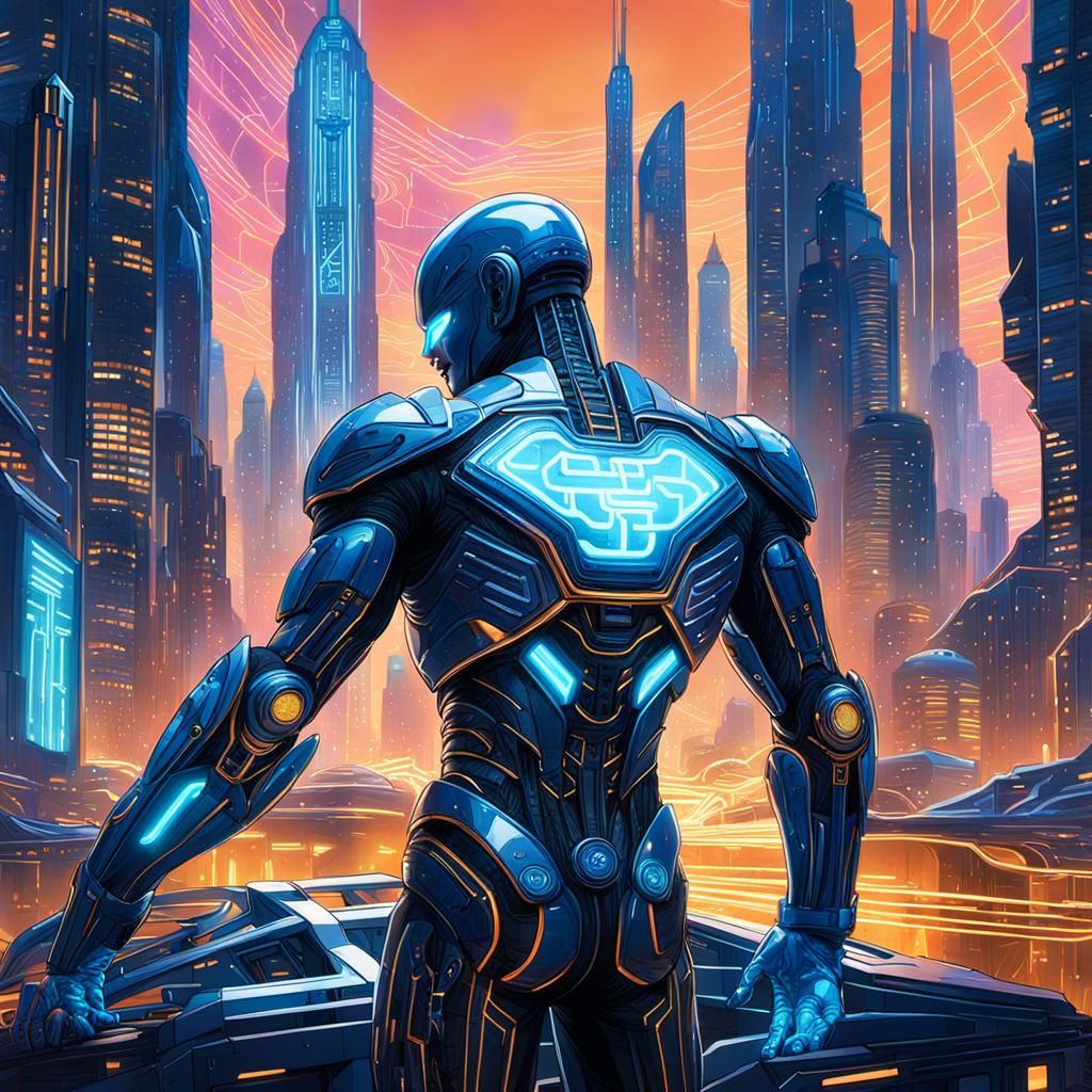 Superbitcoin in Futuristic Metropolis