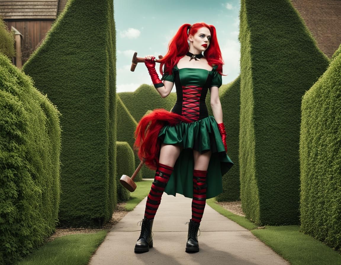 Poison Ivy Inspired Character With Mallet