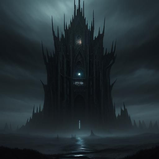 Surreal Gateway to Another World in Dark Fantasy Style