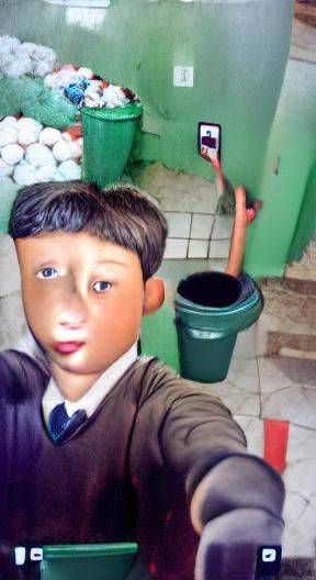 AI Generated Selfie of a Distorted Face