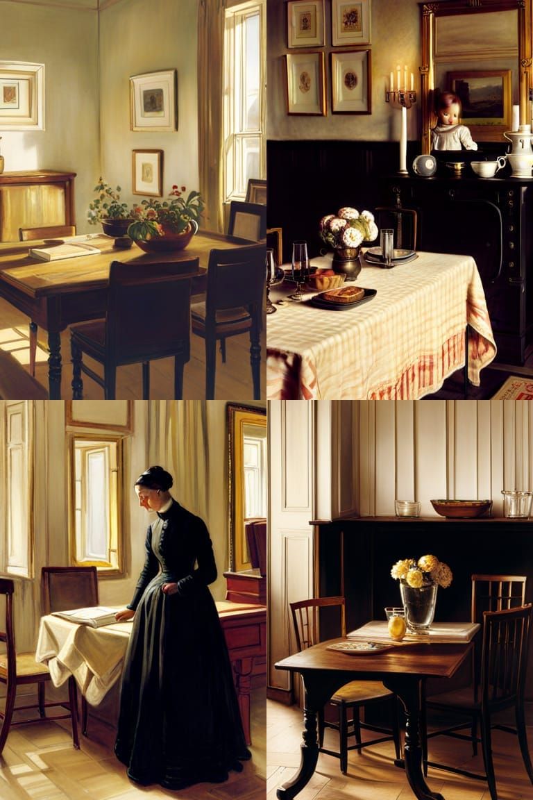 Quiet Interior Scene in Realistic Style