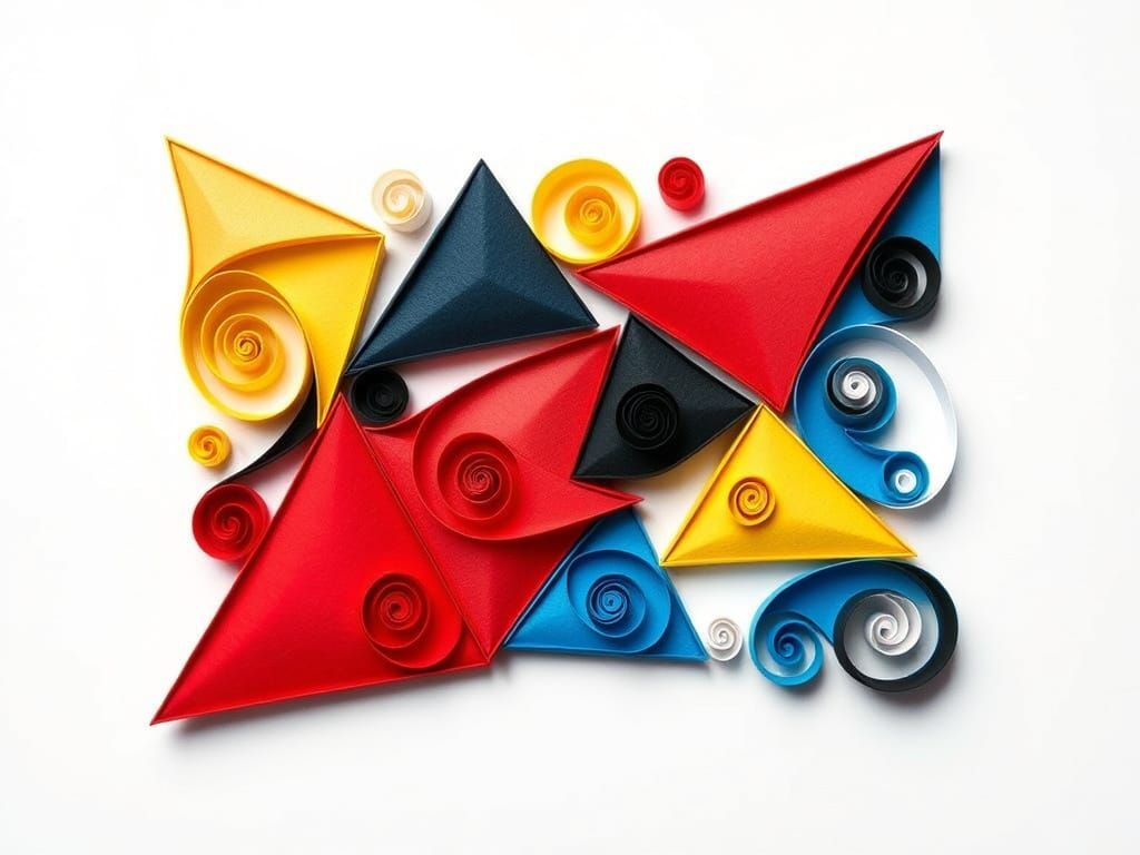 Geometric Abstraction in Quilled Paper