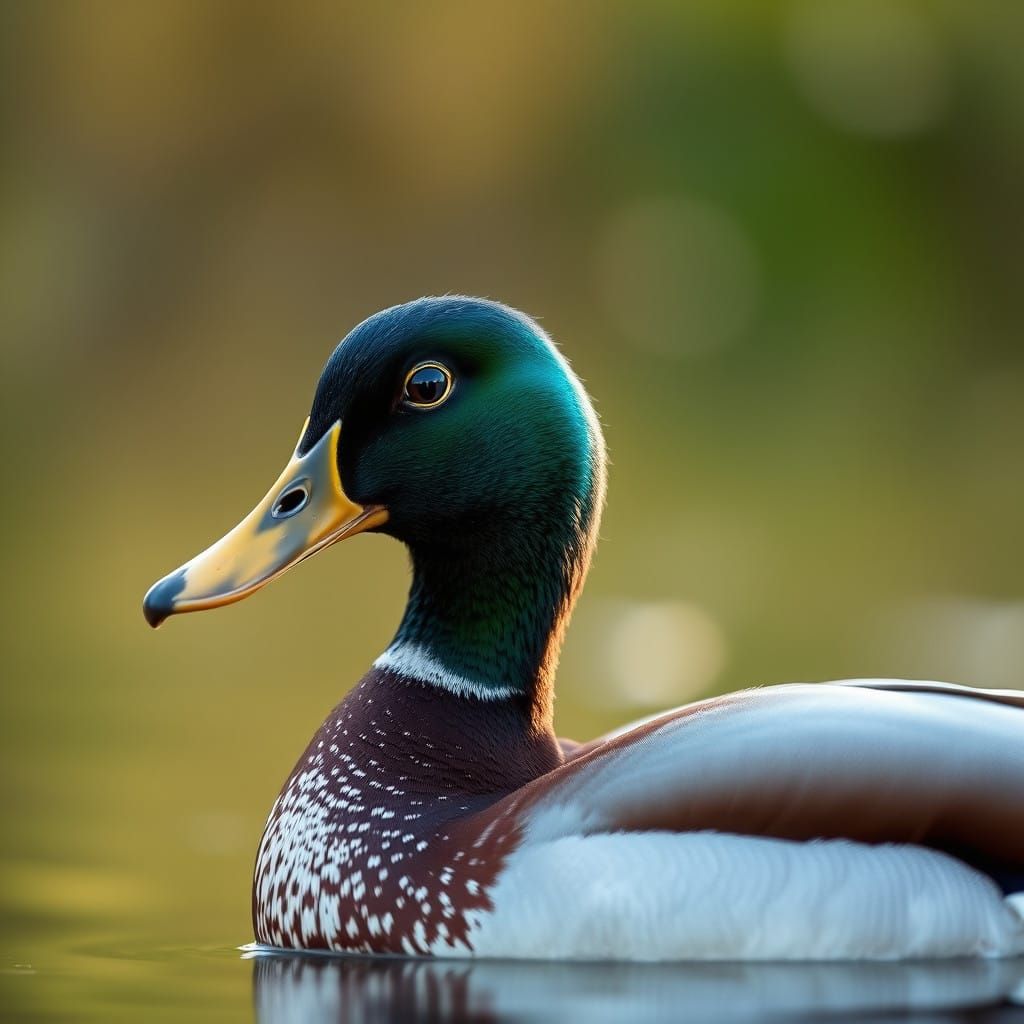 Photorealistic Portrait of a Duck