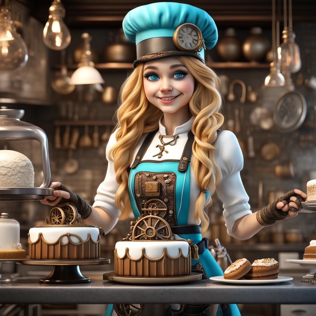 Steampunk Baker Girl