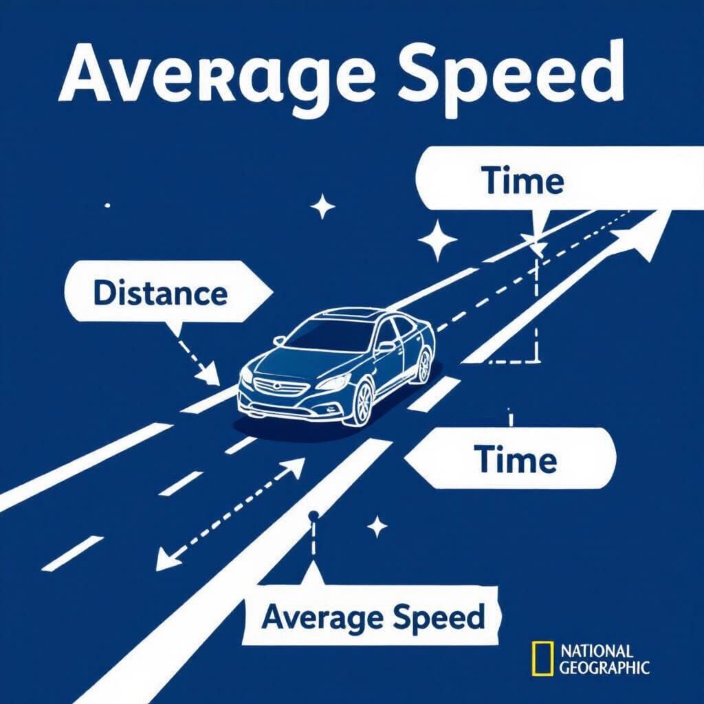 Physics Diagram: Average Speed Calculation Explained