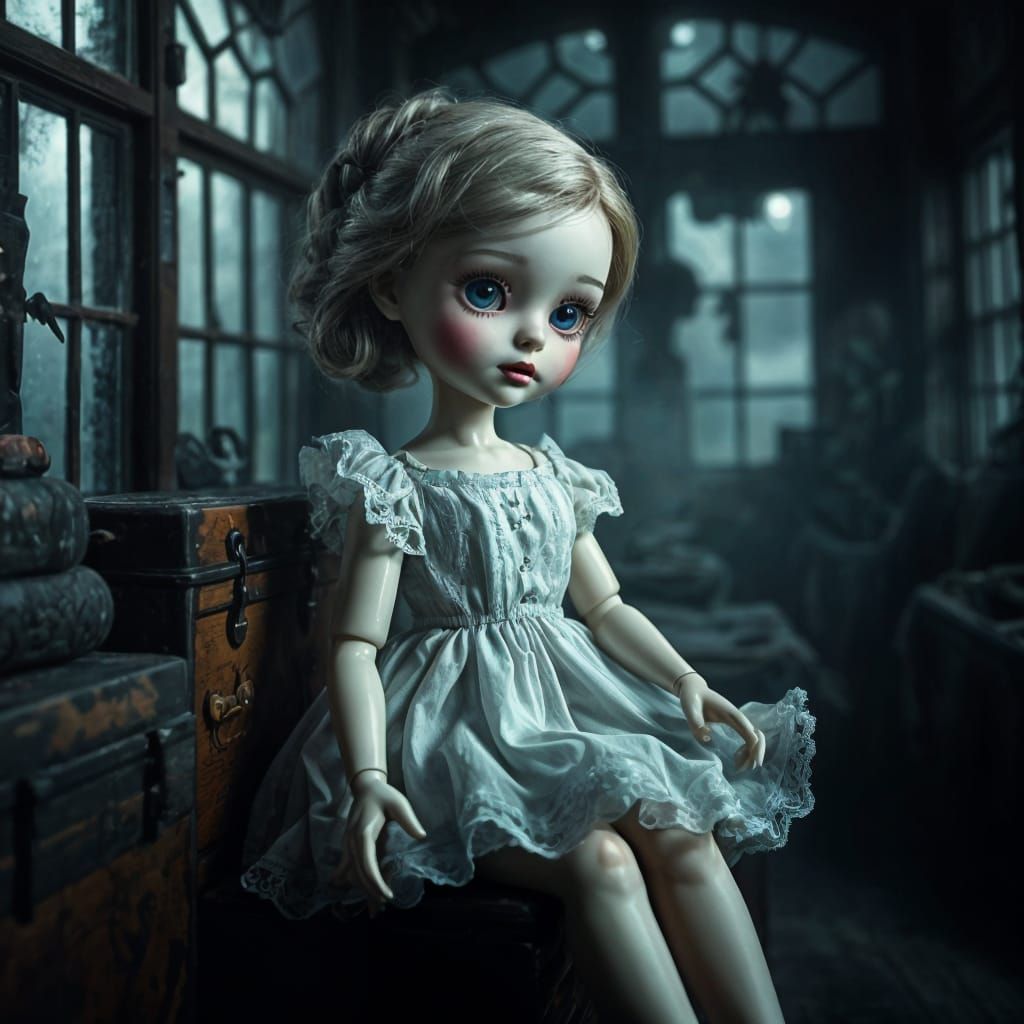 Melancholy Dollcore: Eerie Stillness and Fragile Beauty