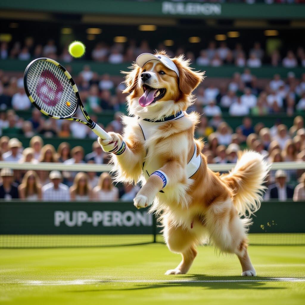 Golden Retriever at Wimbledon 🐕