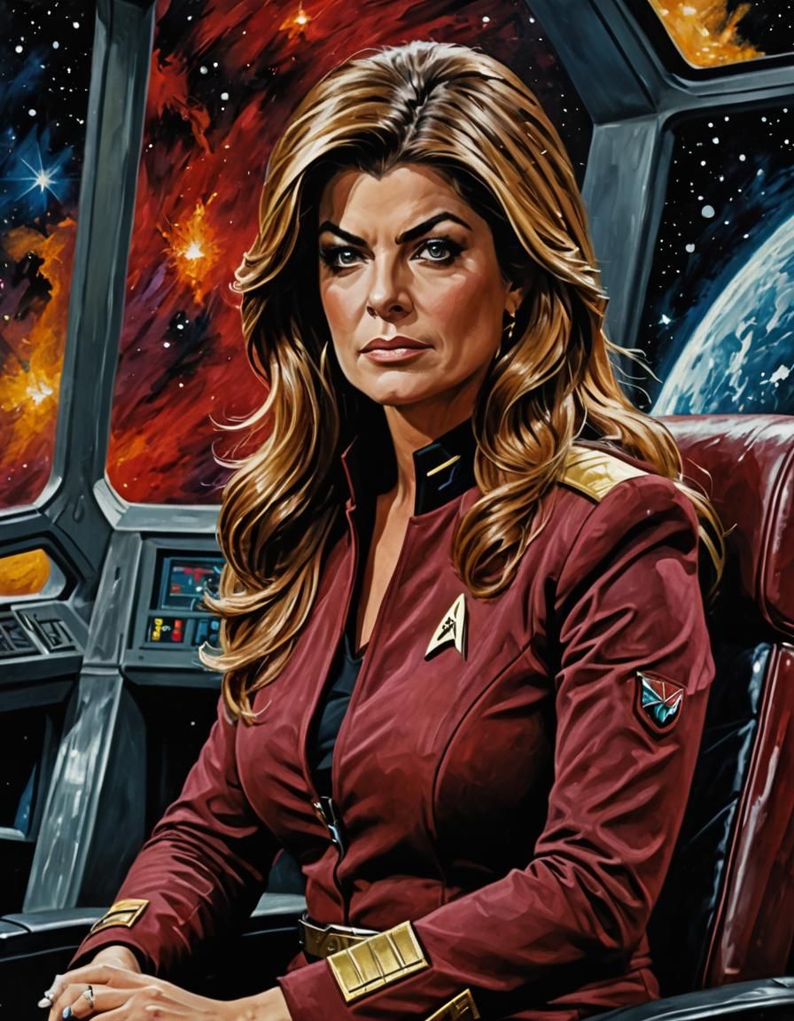 Kirstie Alley as Saavik in Impasto Style
